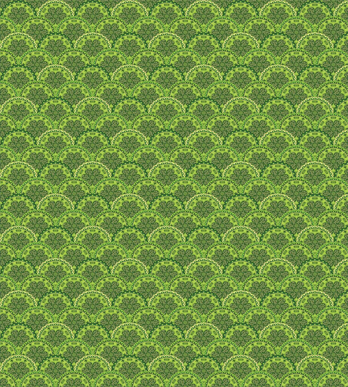Floral Circles Leaves — Pattern