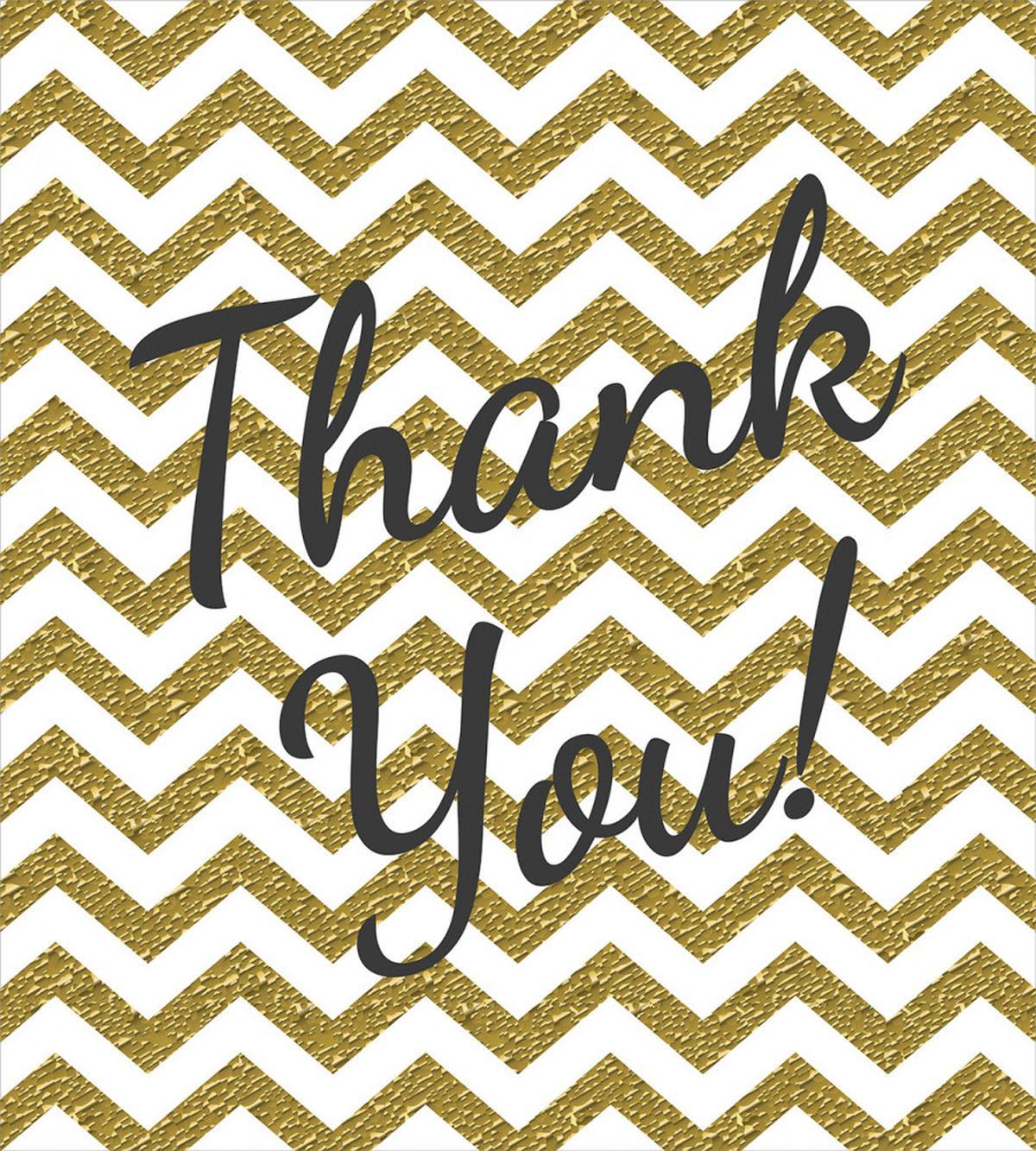 Thank You Words ZigZag — Pattern