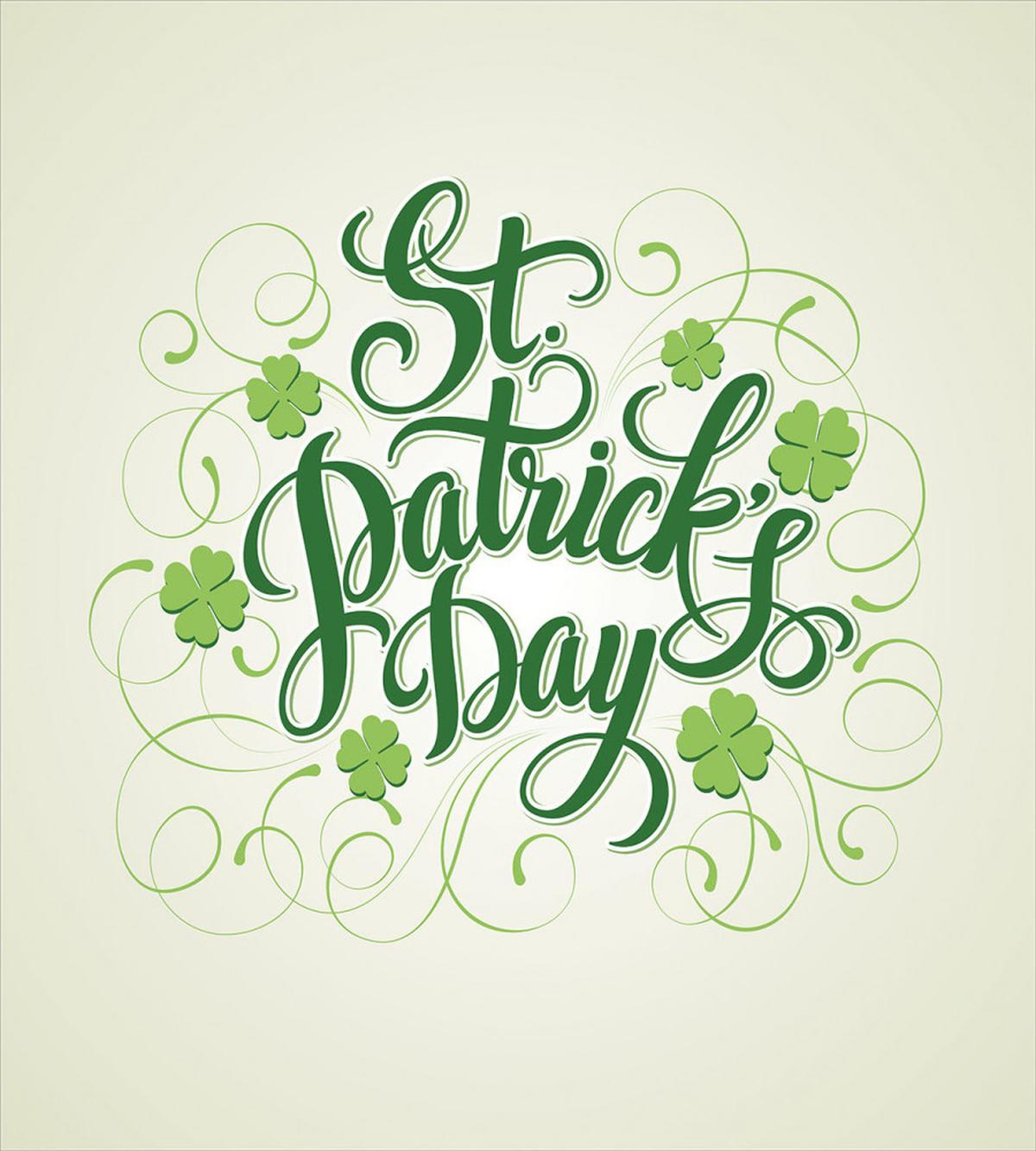 St Patrick's Day Swirls Art — Pattern