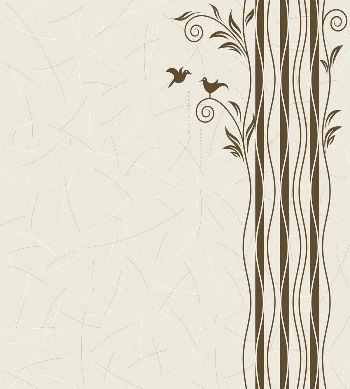 Wavy Tree Branches Birds — Pattern