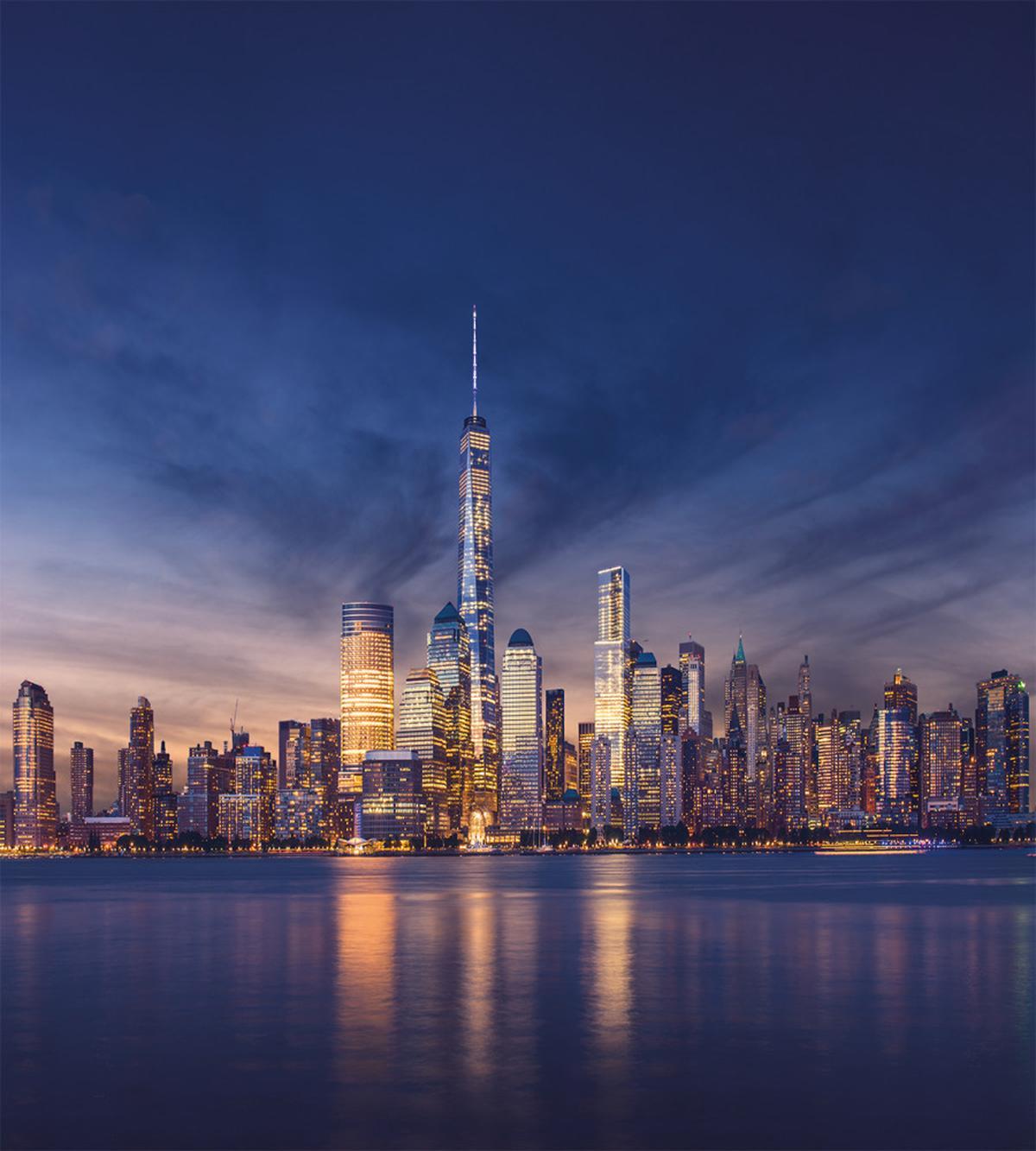 New York Skyline Evening — Pattern
