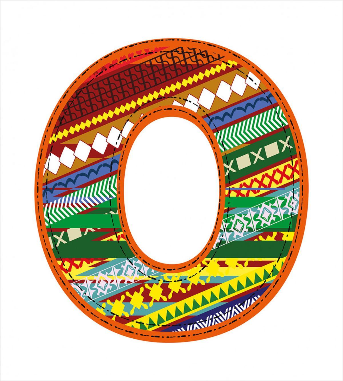 Letter O Winter Colors — Pattern