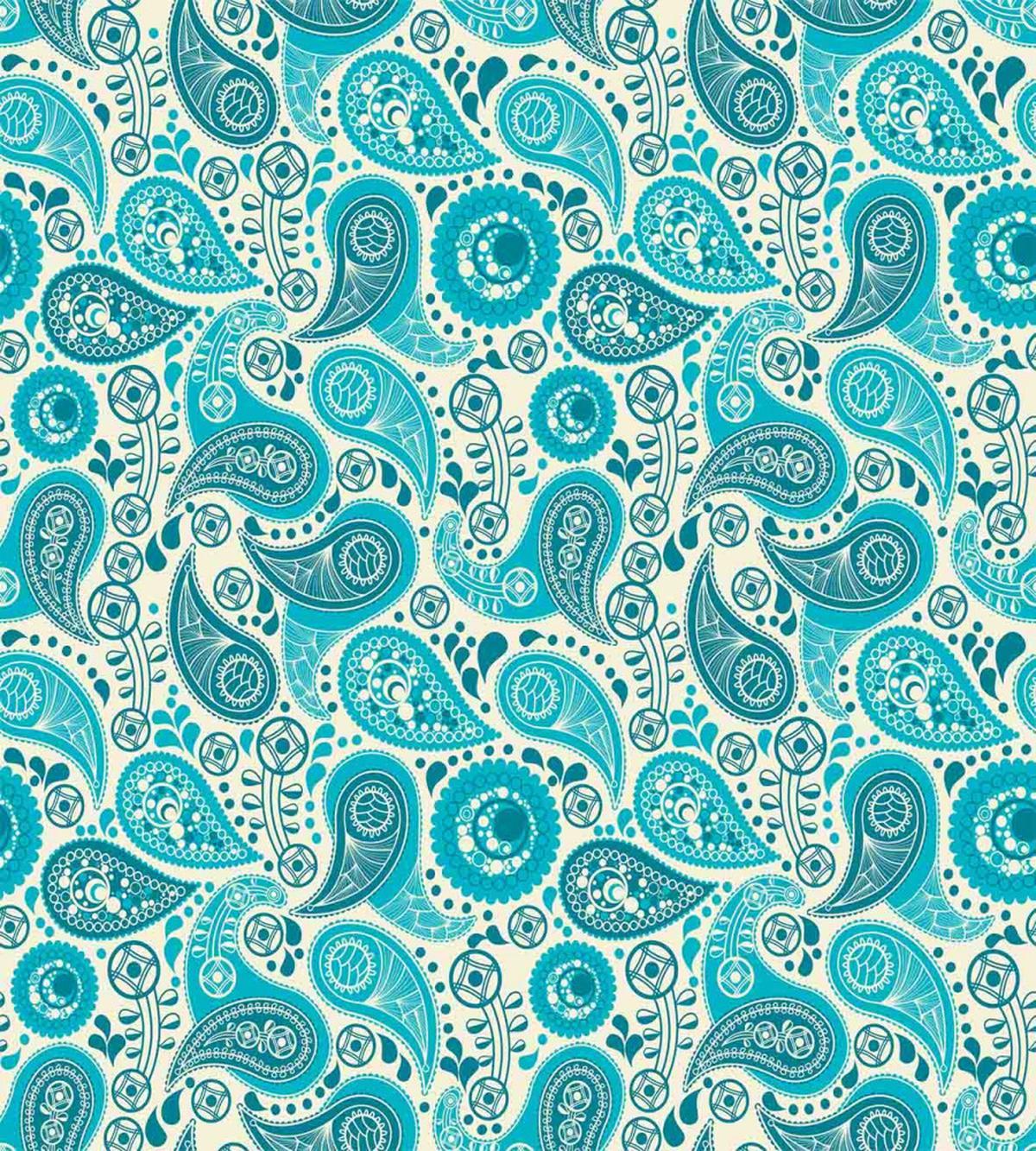Paisley Blue Flowers — Pattern