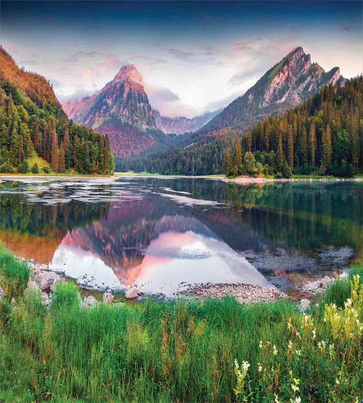 Swiss Lake Sunrise — Pattern