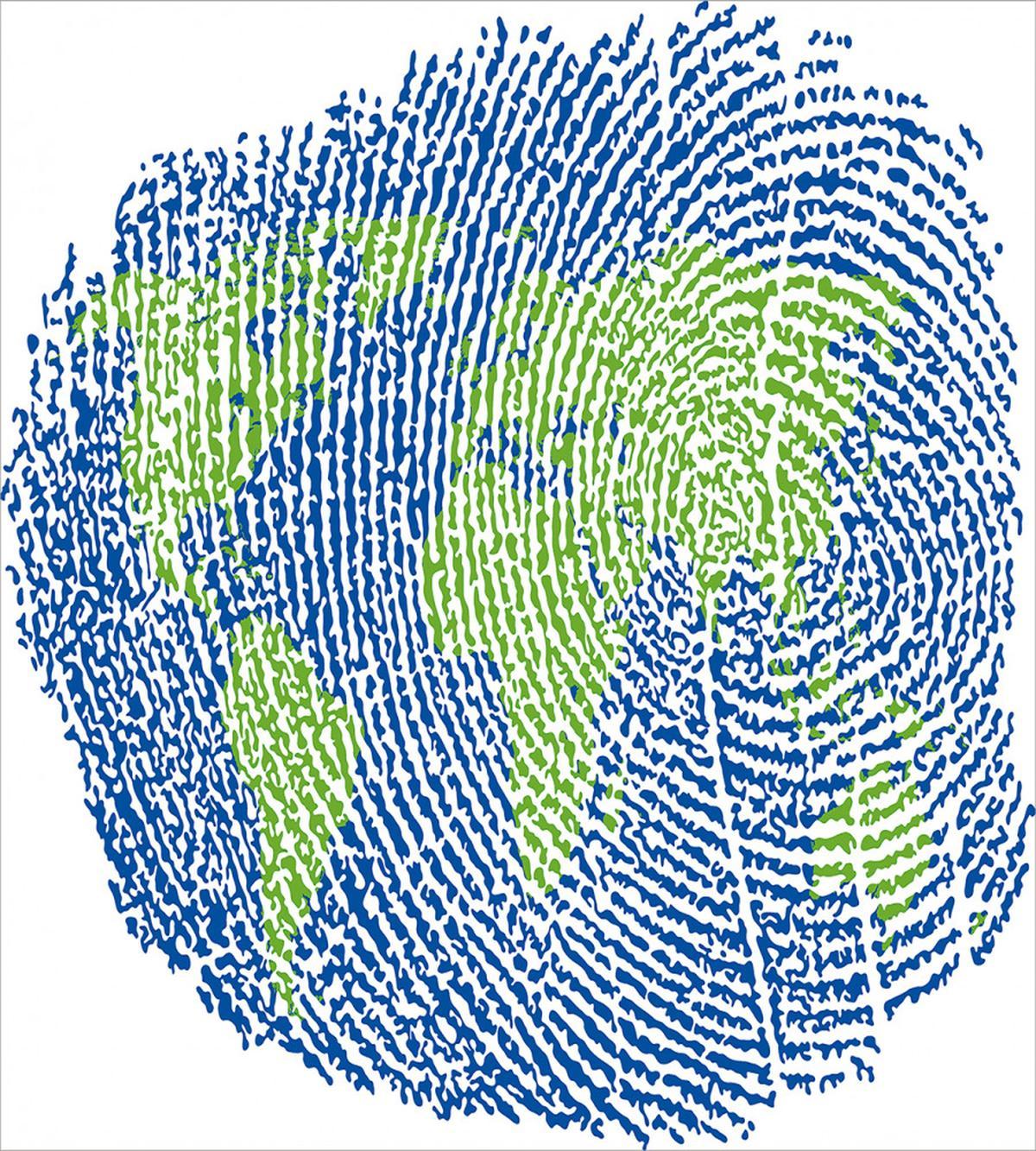 Fingerprint World Map — Pattern