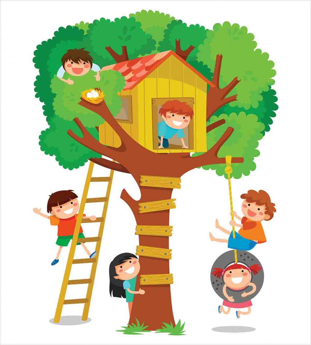 Boys Girl in a Tree House — Pattern