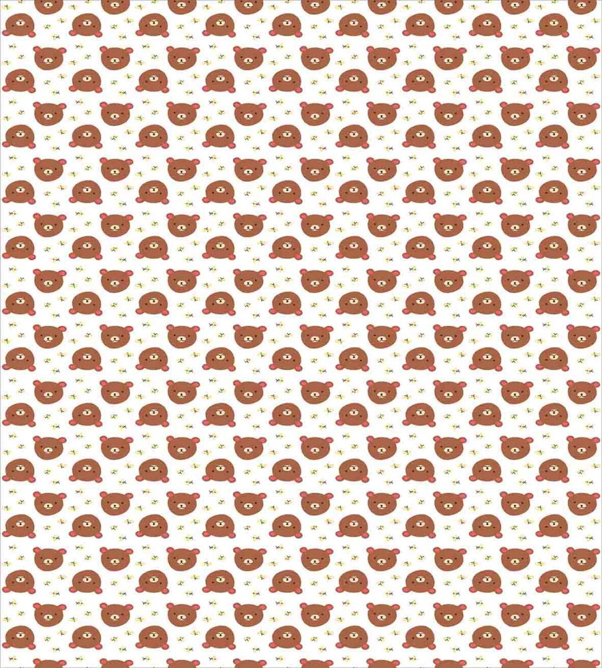 Bear and Bee Cartoon — Pattern