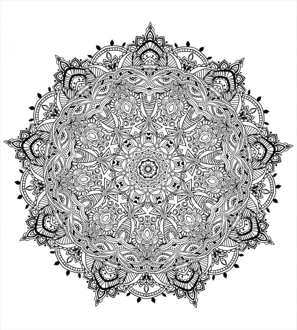 Mandala Art Black White — Pattern