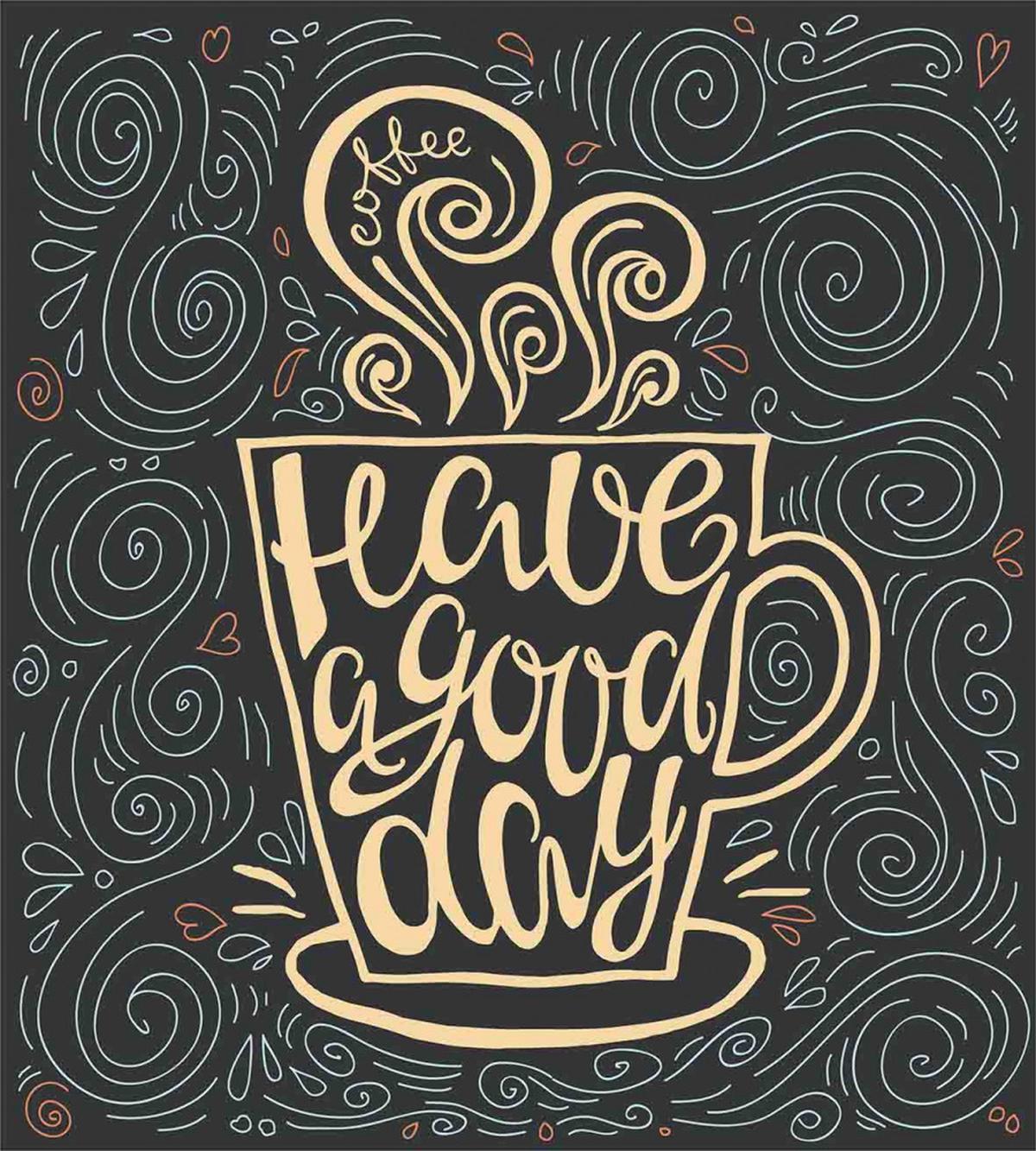 Have a Day Coffee Cup — Pattern