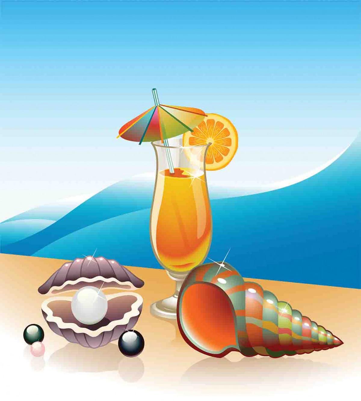 Seascape Summer Beach — Pattern