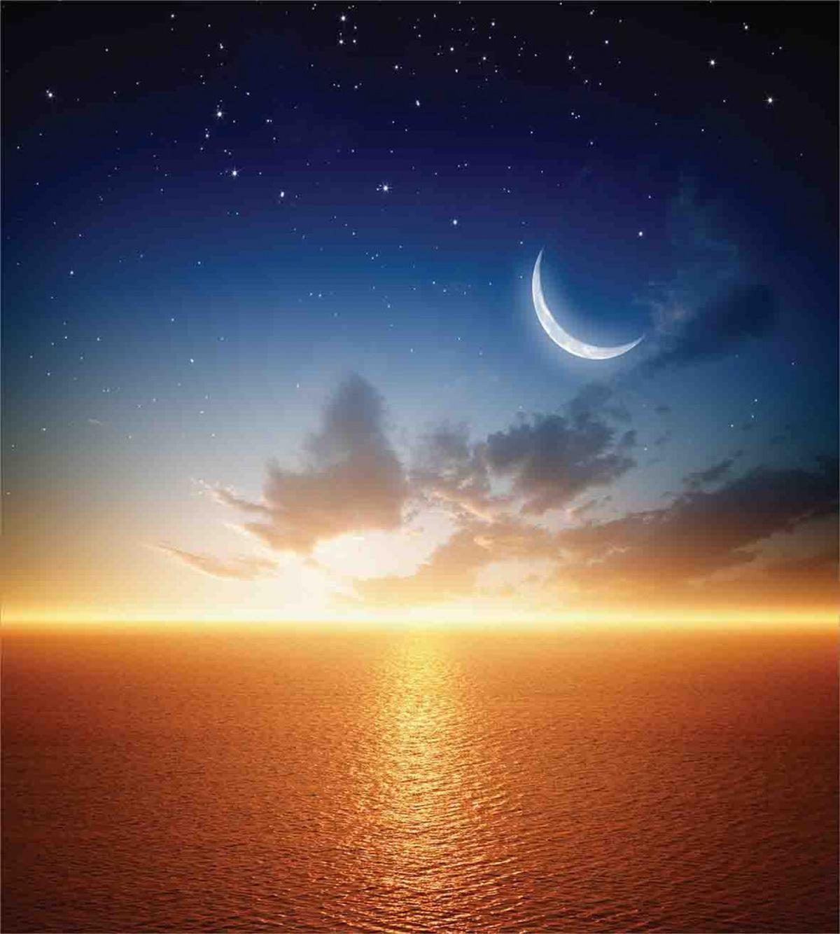 Sunset Sky Moon Stars — Pattern