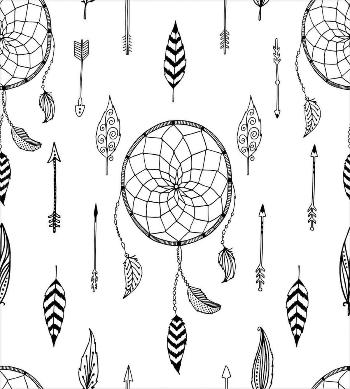 Folk Feathers Arrow — Pattern
