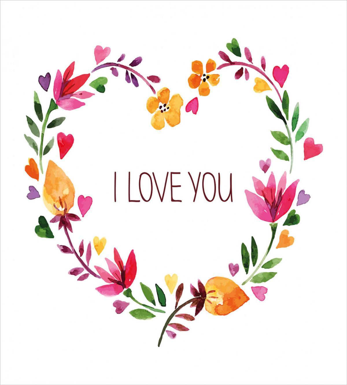 Text in Floral Heart — Pattern
