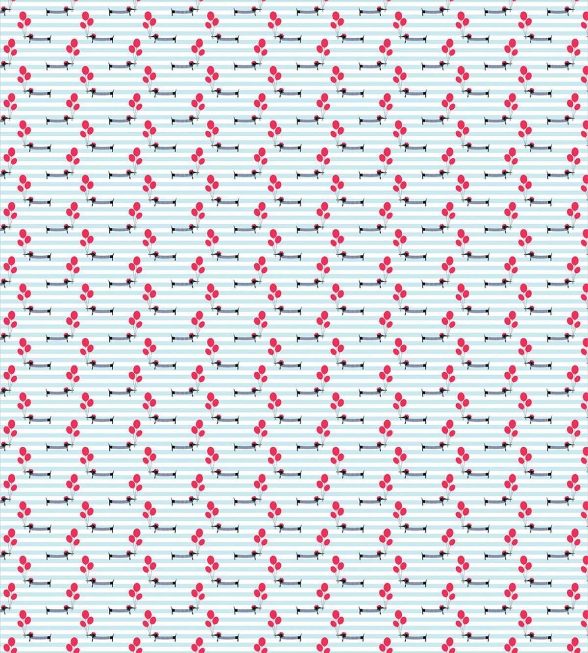 Dog Holding Balloons Fun — Pattern