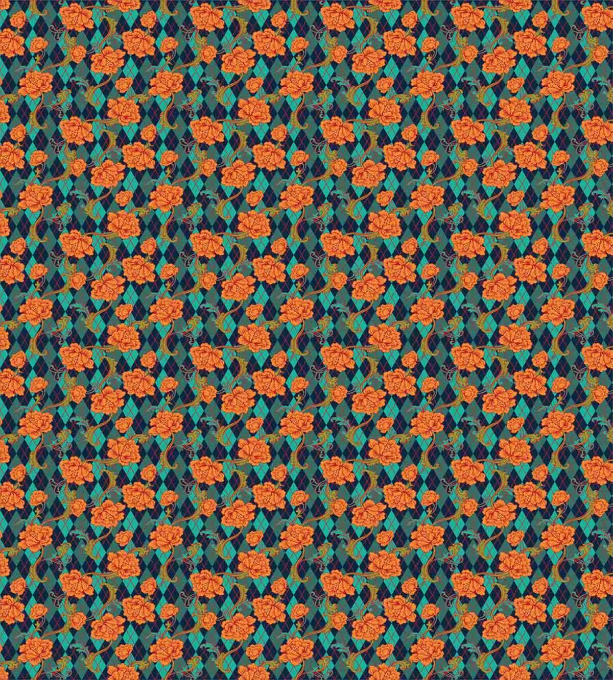 Baroque Style Blossoms — Pattern