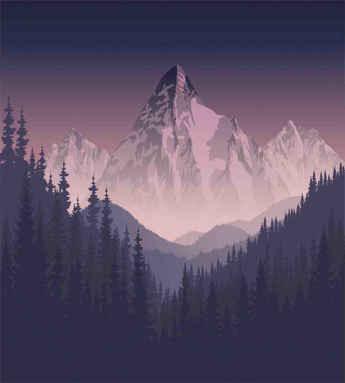 Foggy Mountain Range — Pattern