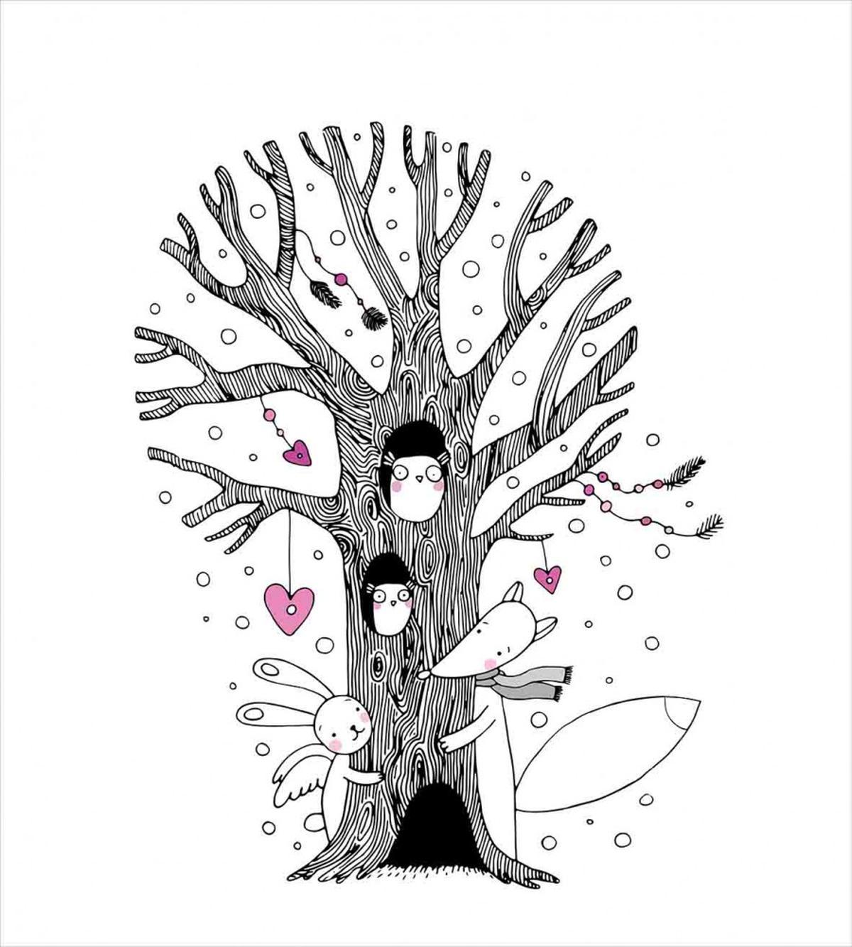 Tree Playing Children — Pattern