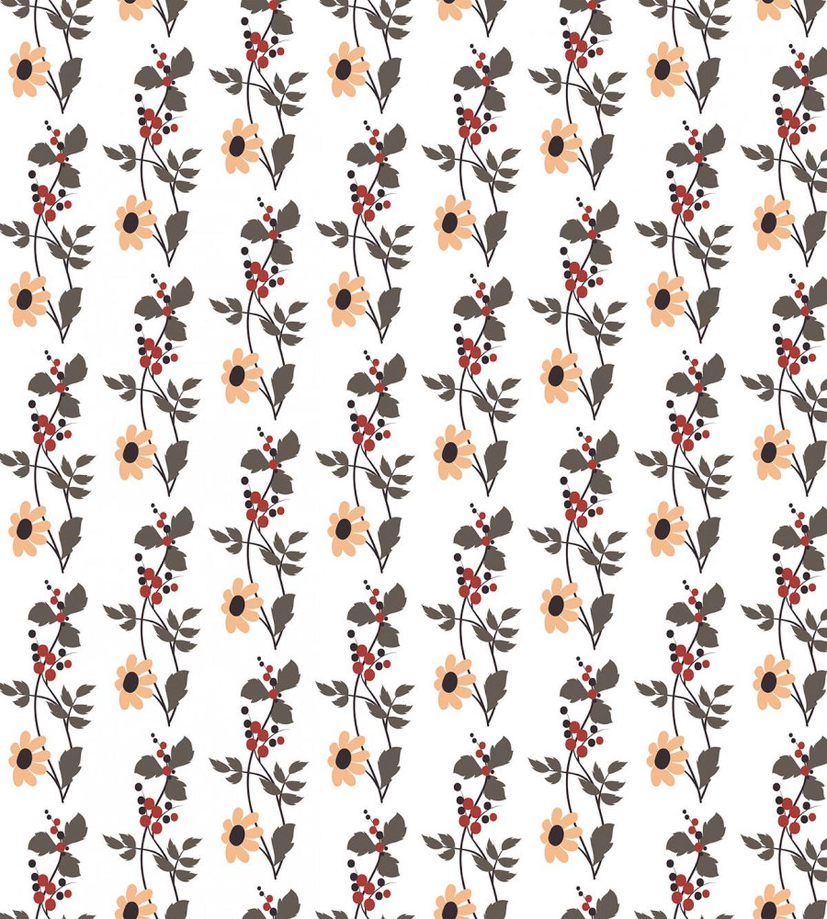 Blossoms Buds Leaves — Pattern