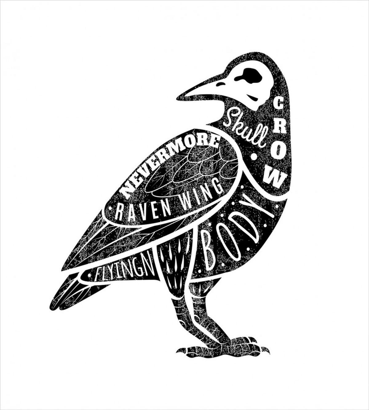 Gothic Bird Font Pattern — Pattern