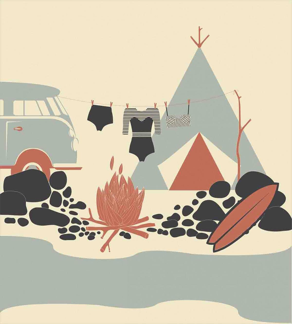 Tent Van and Fire Beach — Pattern