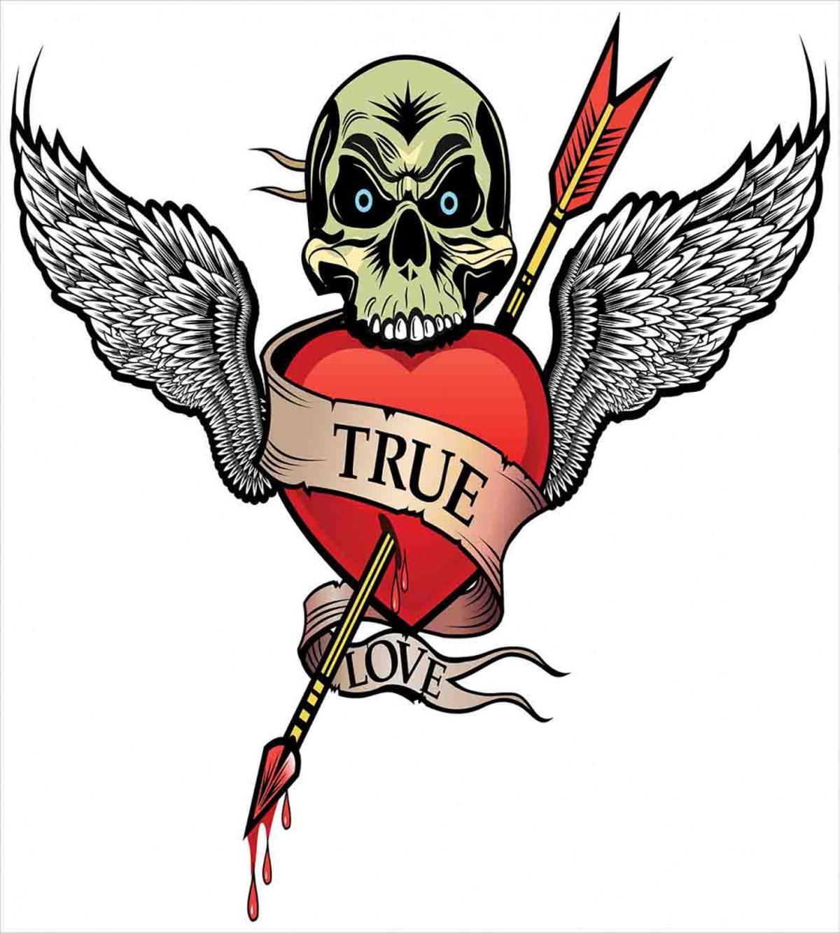 Angel Wings Skull Love — Pattern
