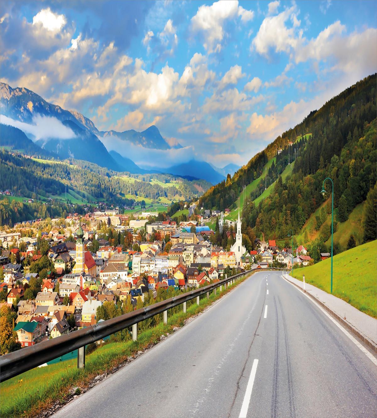 Road Alps Small Town — Pattern