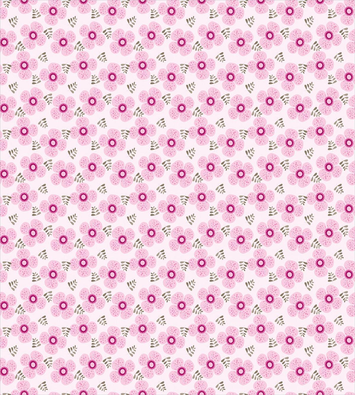 Pink Blossoms Dotted Petals — Pattern