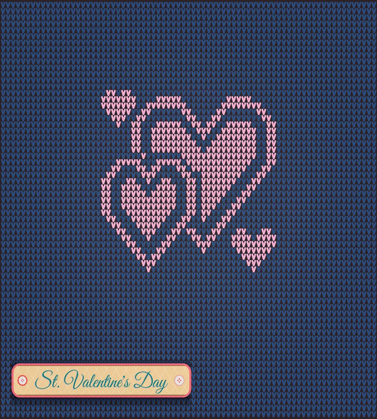 Digital Knit Hearts — Pattern