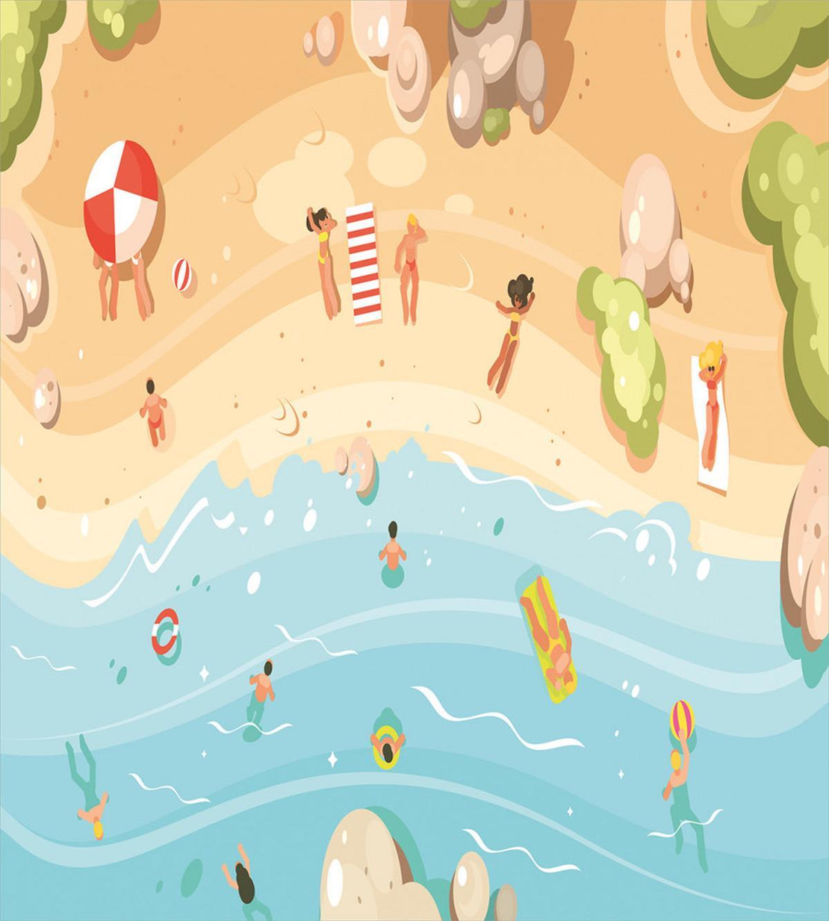Cartoon Coast Fun — Pattern