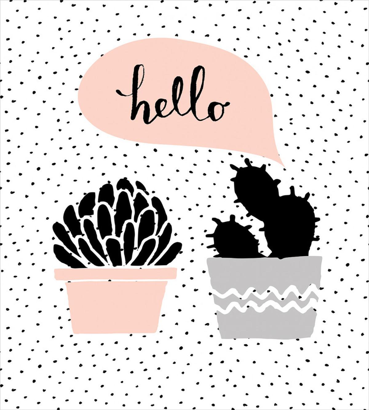 Hand Drawn Plants Hello — Pattern