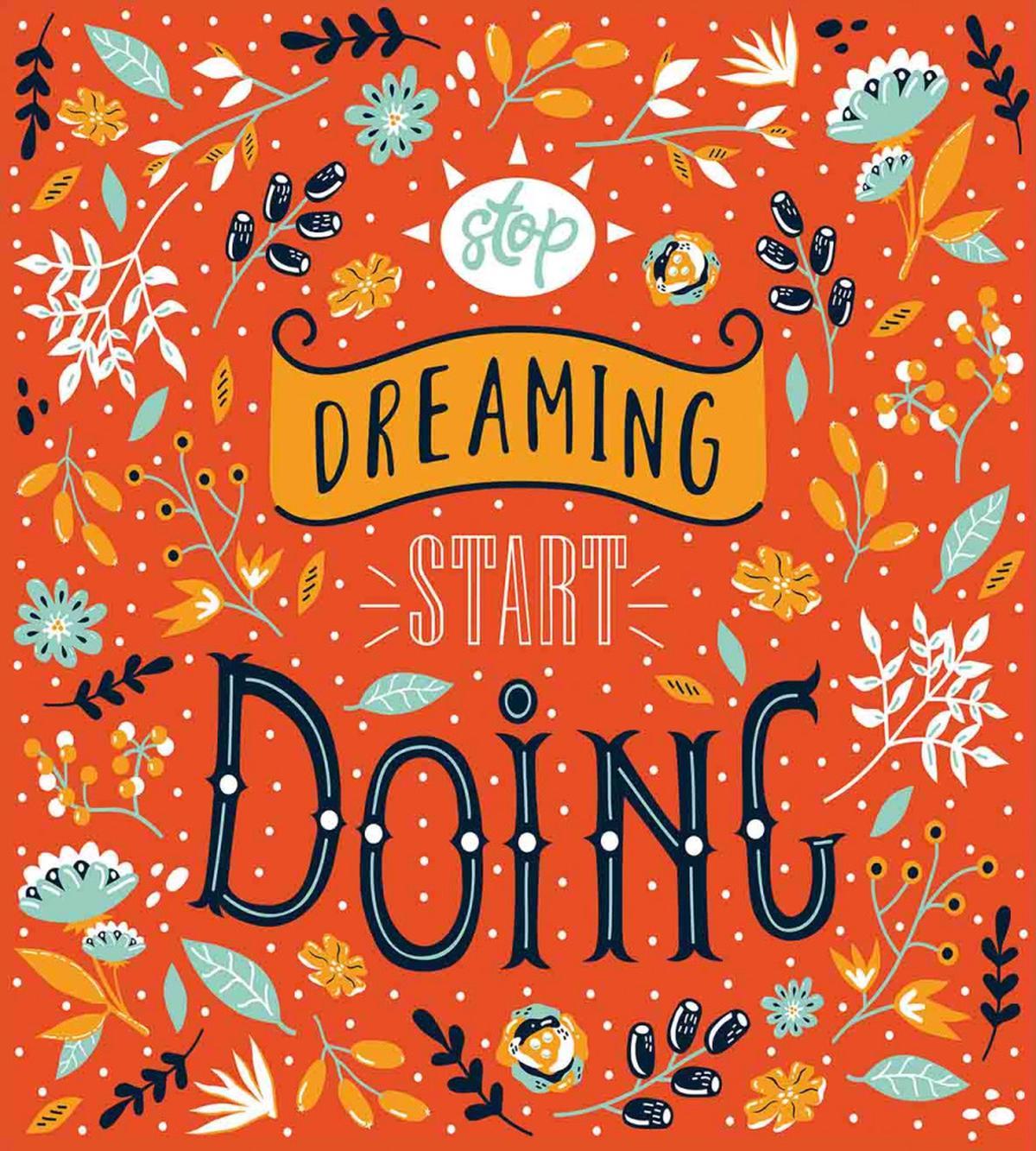 Motivational Slogan Leaf — Pattern