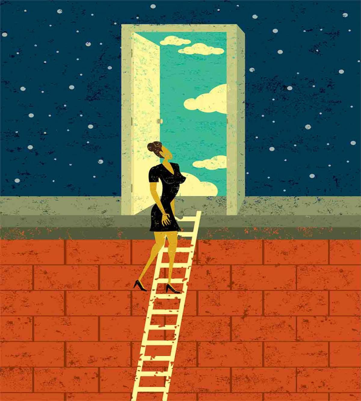 Woman on Ladder — Pattern