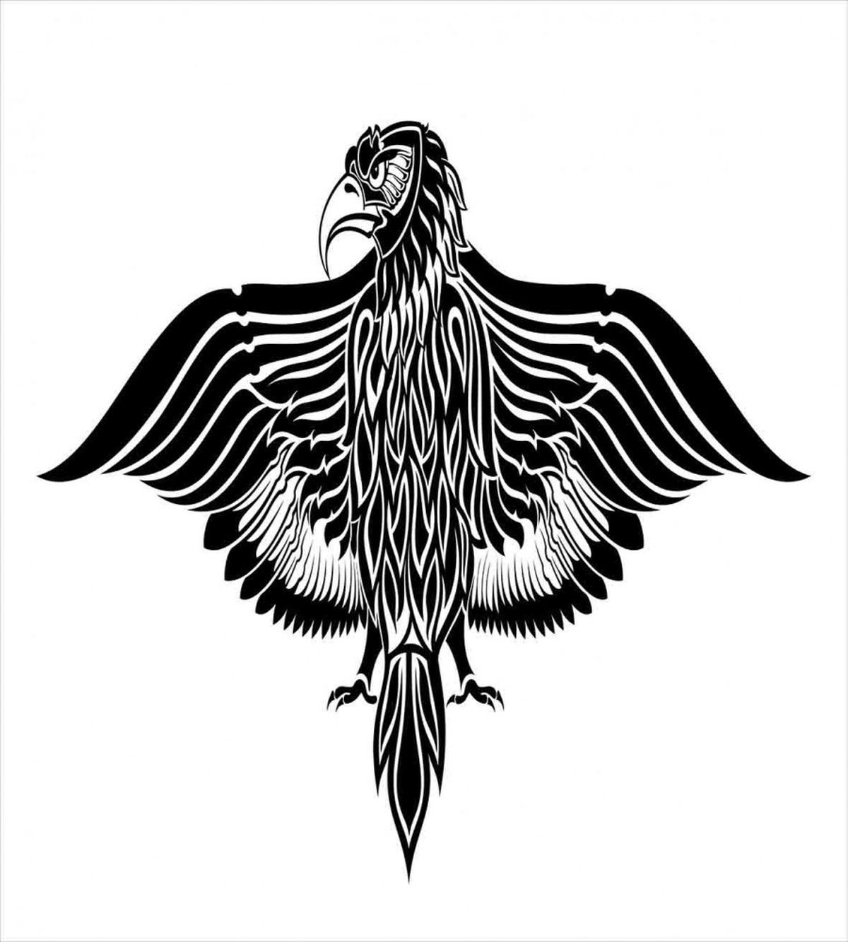 Traditional Heraldic Bird — Pattern
