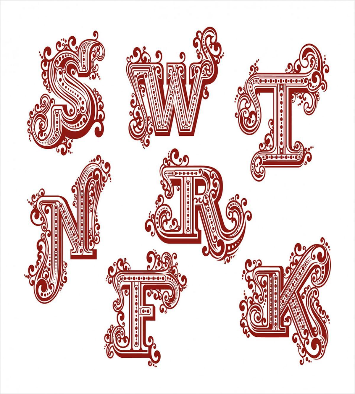 Vintage Lines Curlicues — Pattern