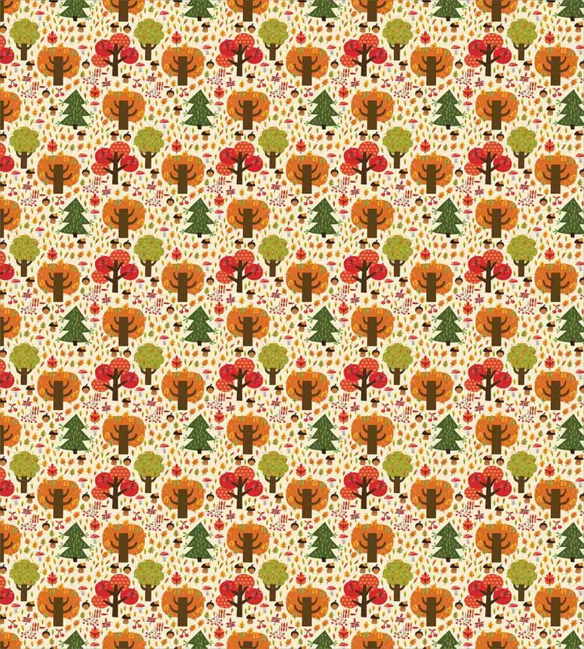 Colorful Cartoon Autumn — Pattern