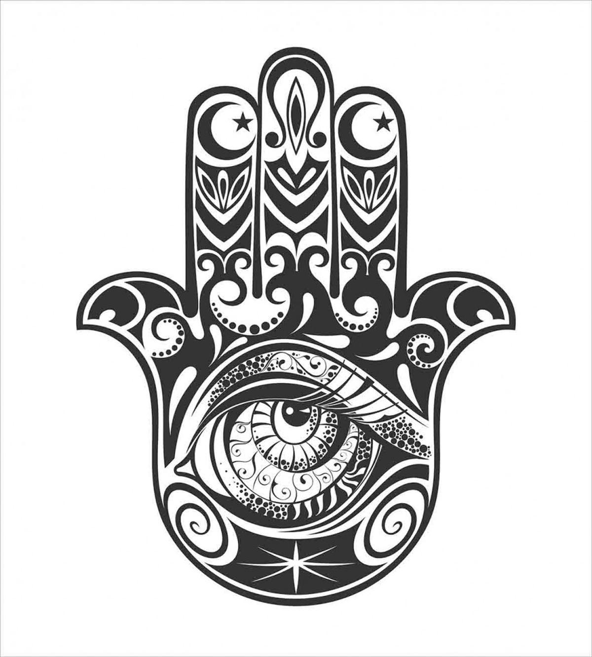 Art Moon Evil Eye — Pattern