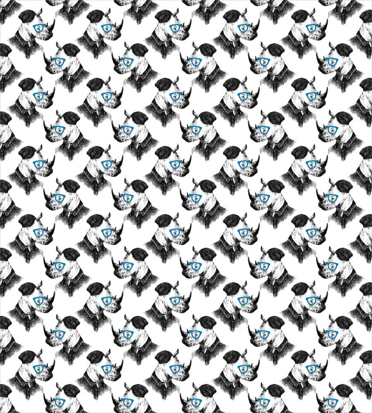 Hand Drawn Hipster Animal — Pattern