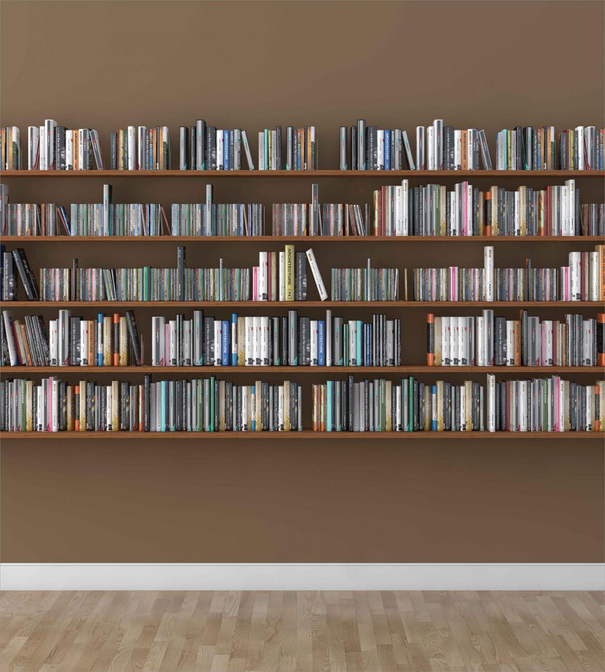 Interior Bookshelves Wall — Pattern