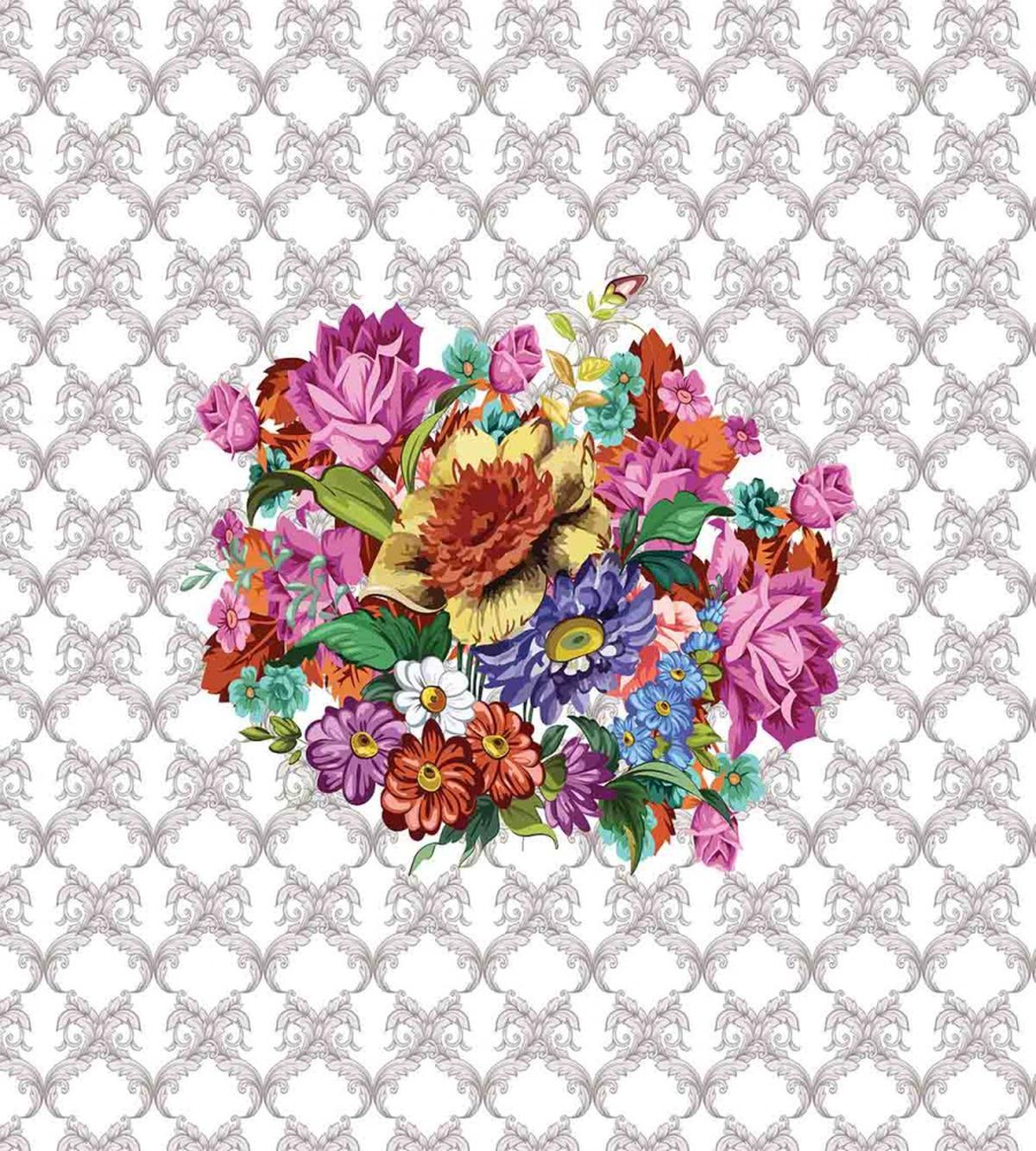 Damask Pattern Bouquet — Pattern