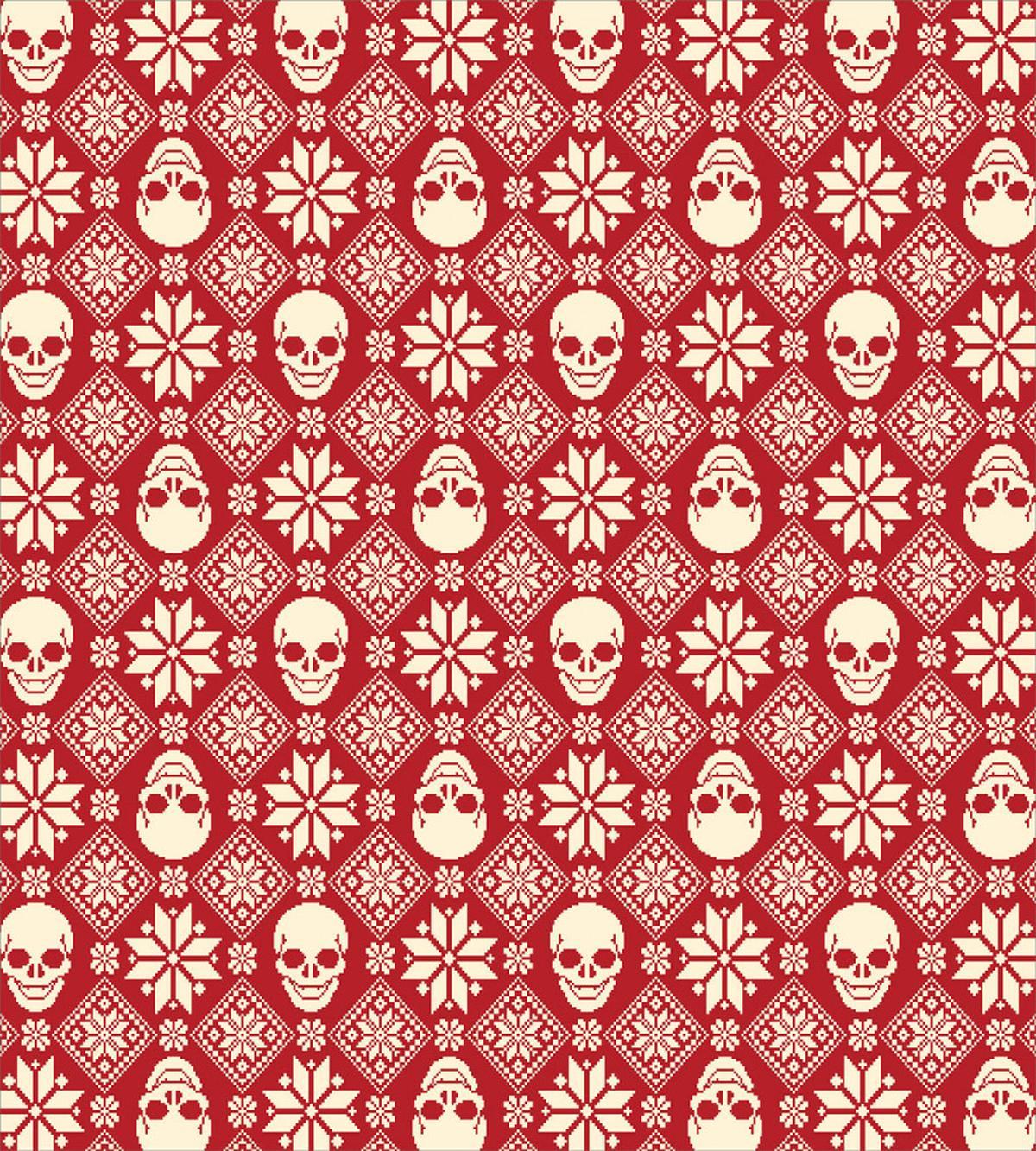 Needlework Skull Motif — Pattern