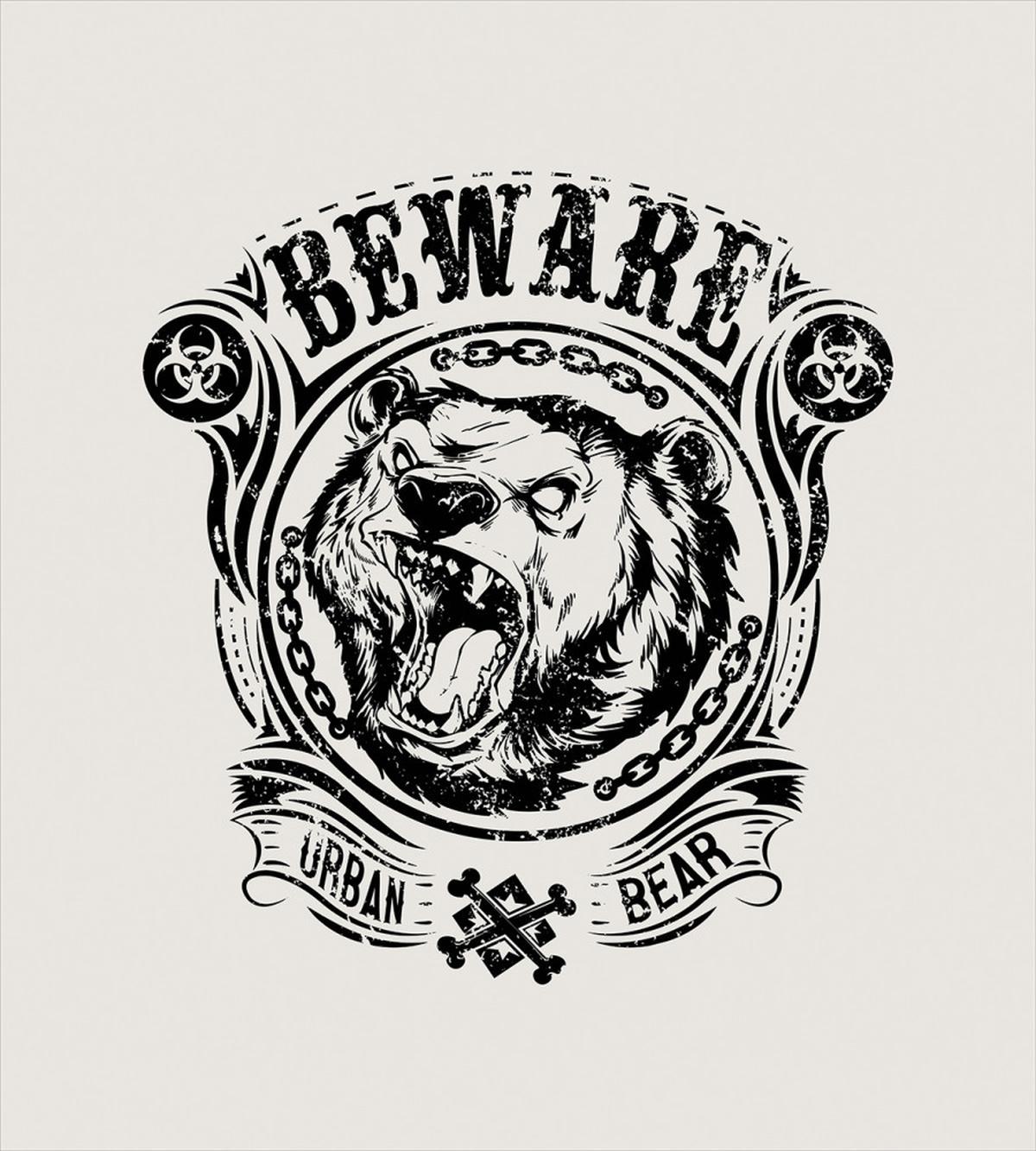 Beware Growling Animal — Pattern
