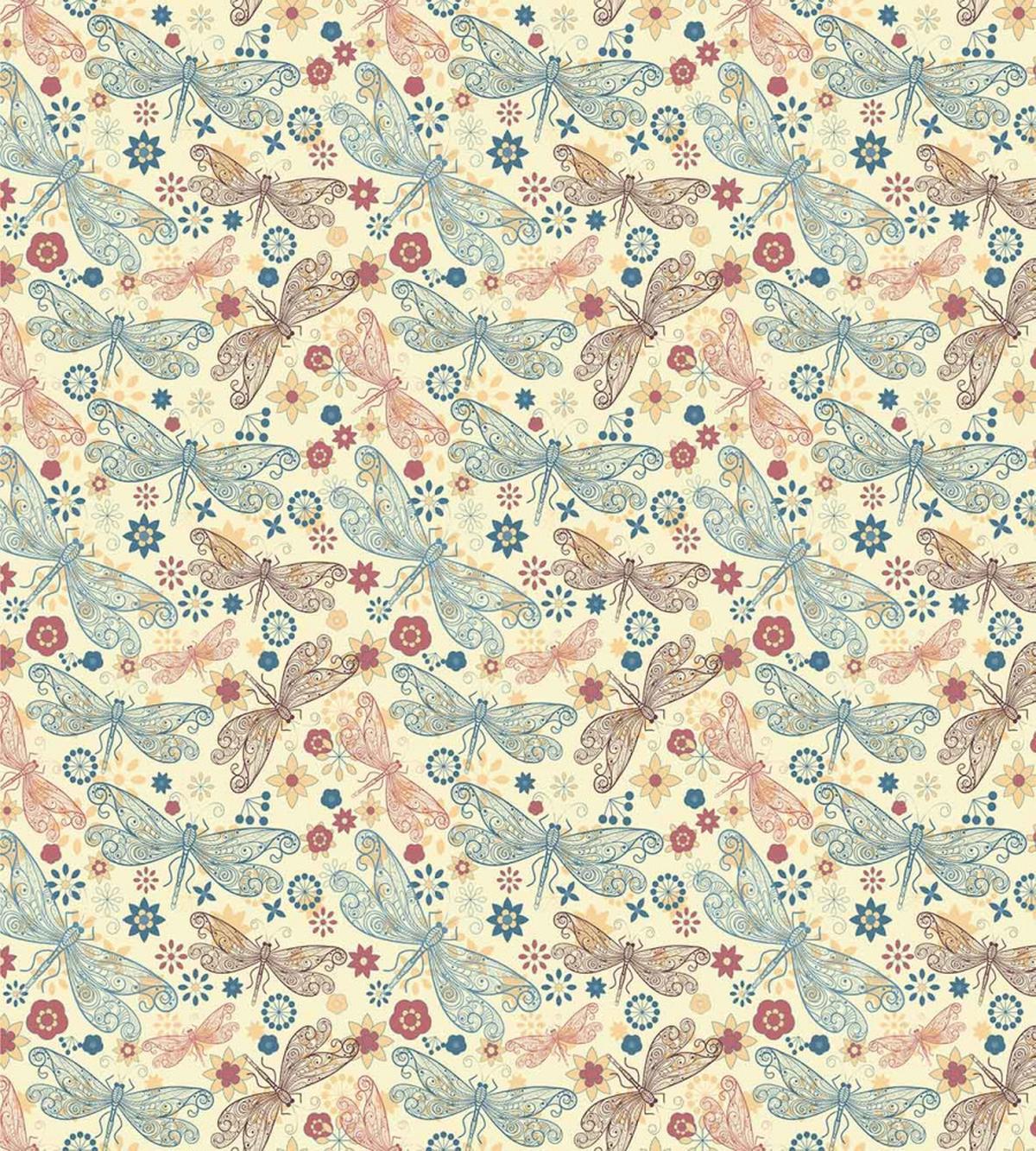 Dragonflies and Flowers — Pattern