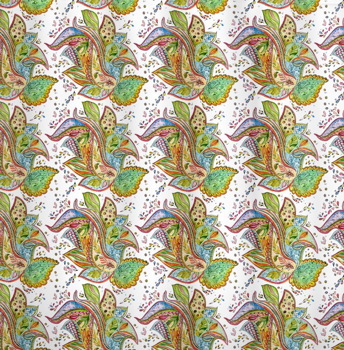 Festive Artful Flourish Damask — Pattern