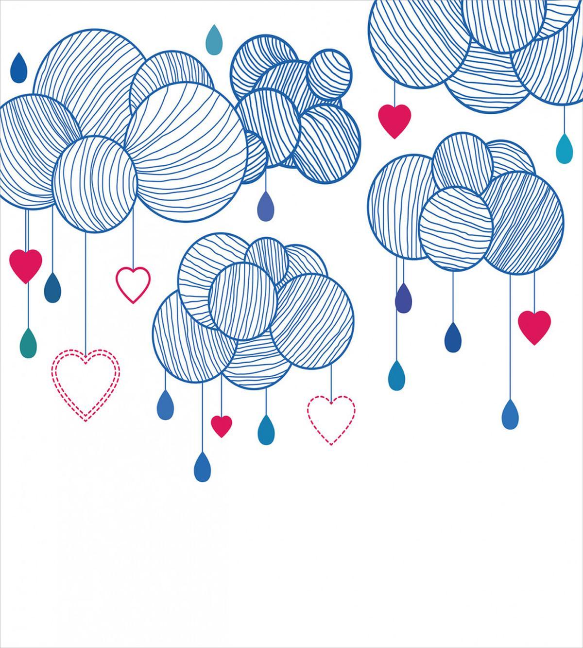 Hand Drawn Clouds — Pattern