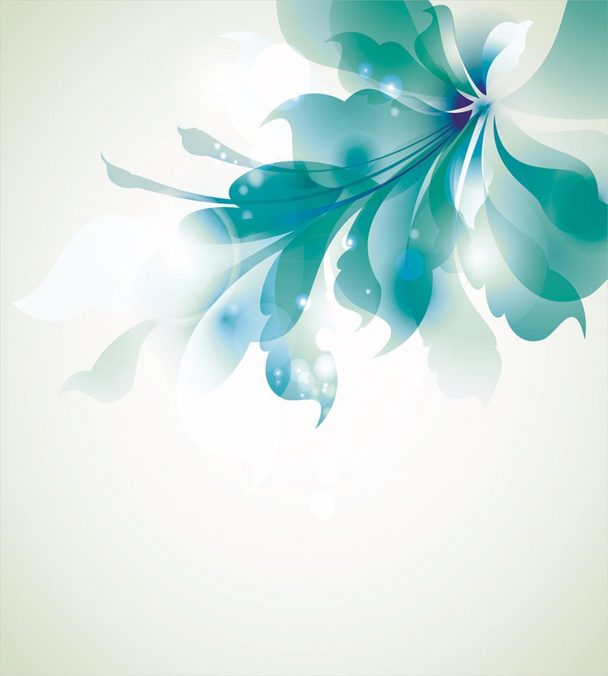 Blue Ombre Flowers — Pattern