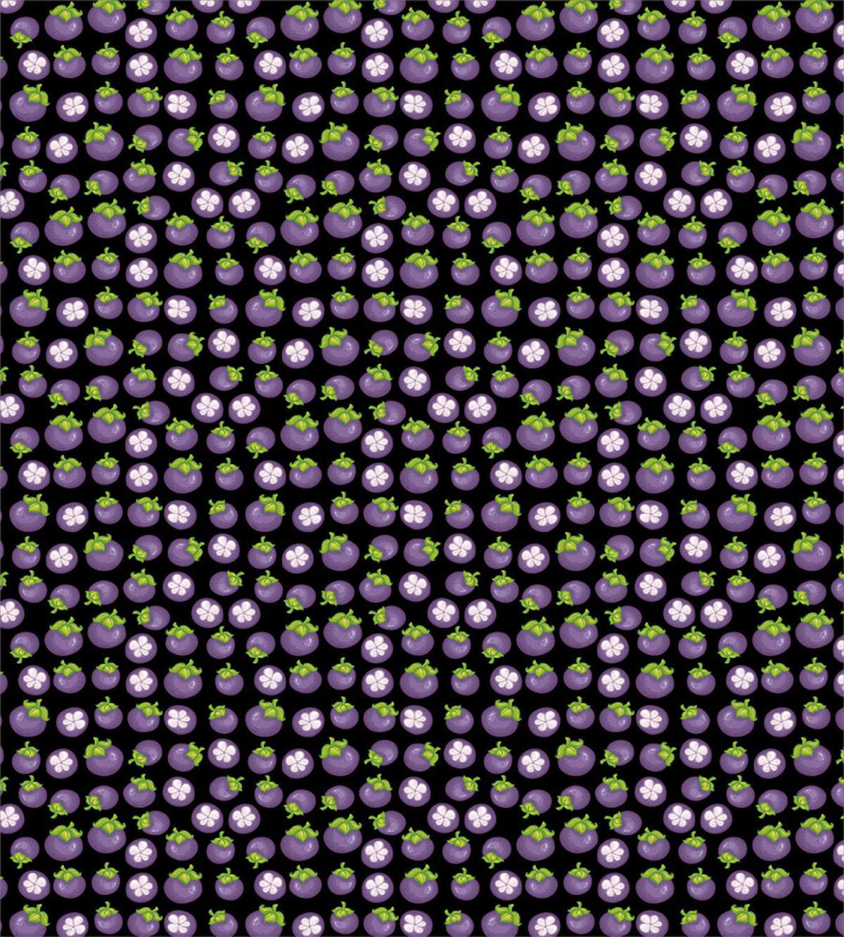 Eggplants with Flowers — Pattern