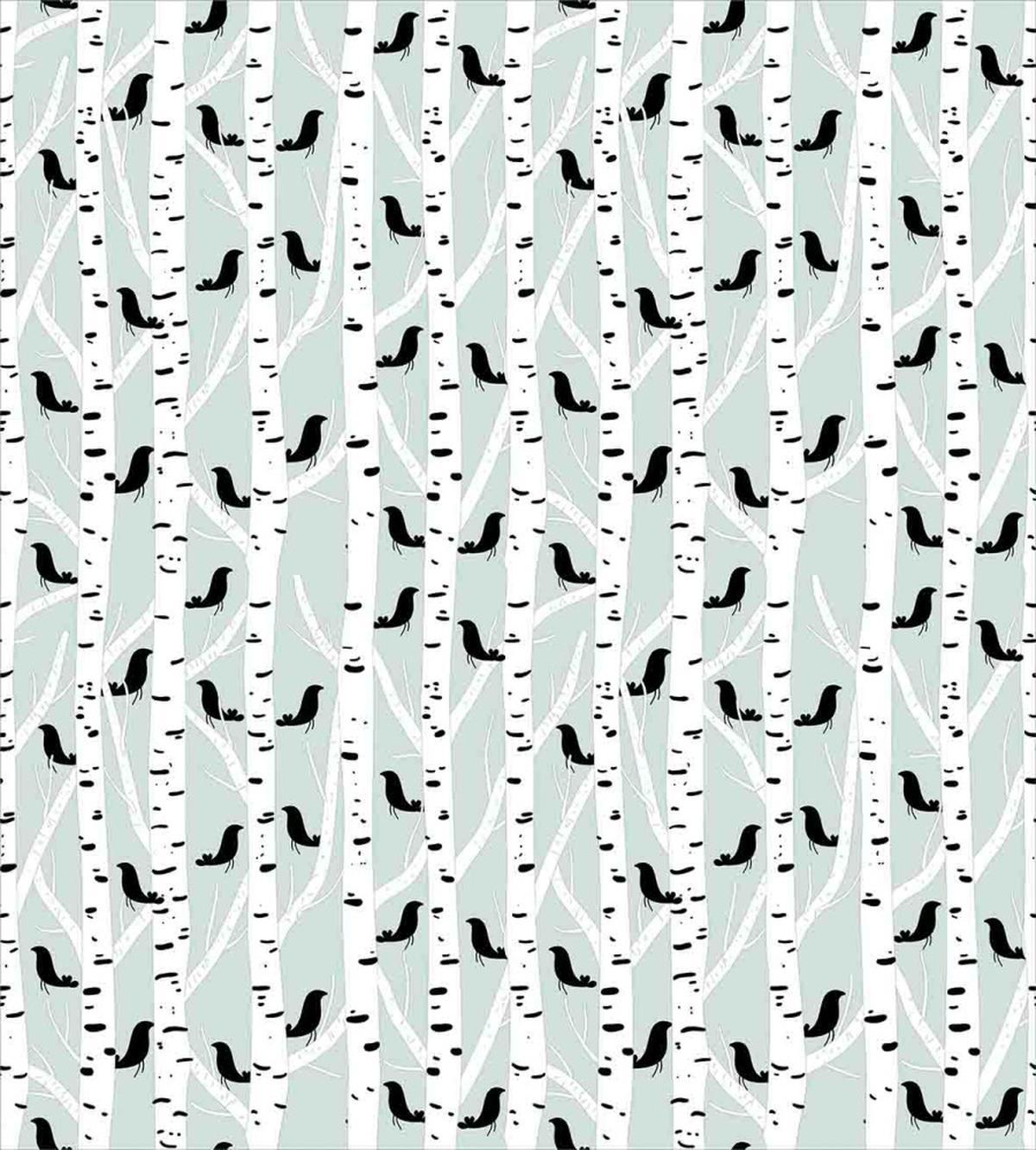 Bird Silhouettes Trees — Pattern