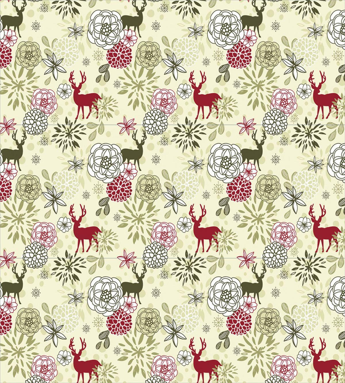 Deer Flowers Christmas — Pattern
