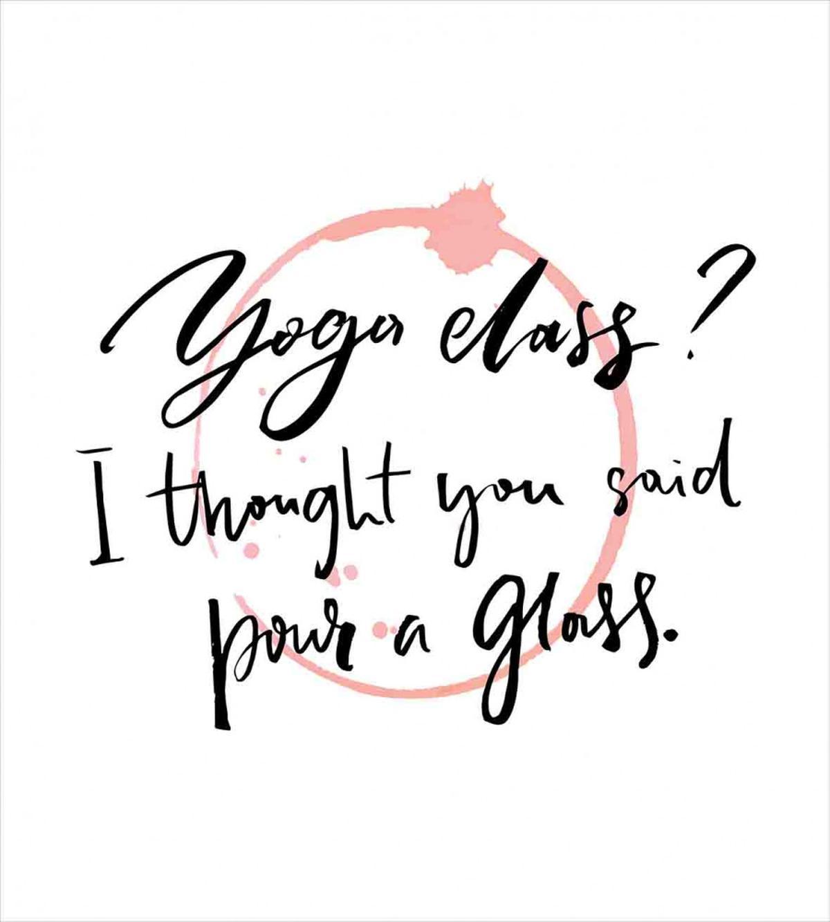 Yoga Class Wine Glass — Pattern