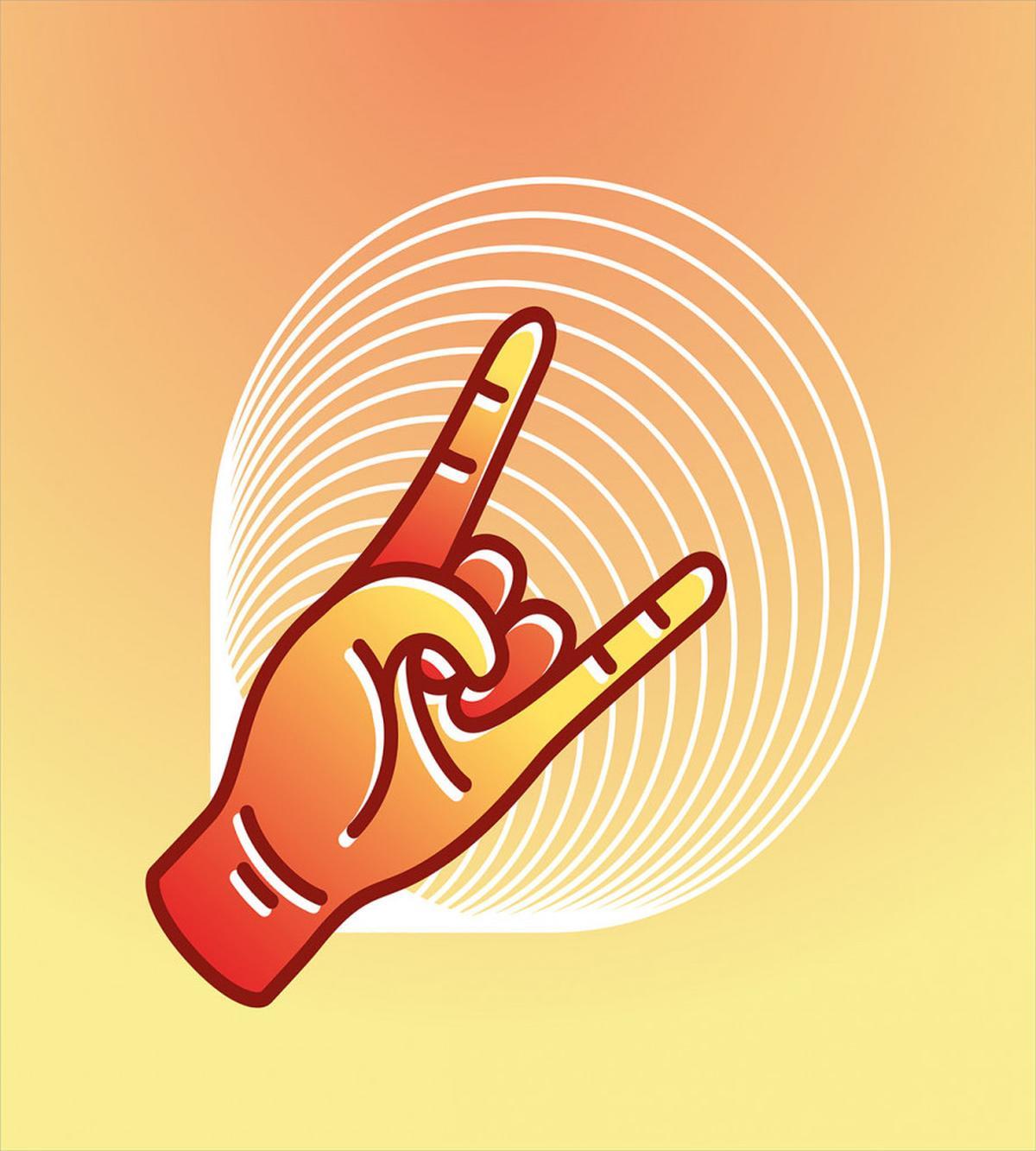 Sign of the Horns Graphic — Pattern